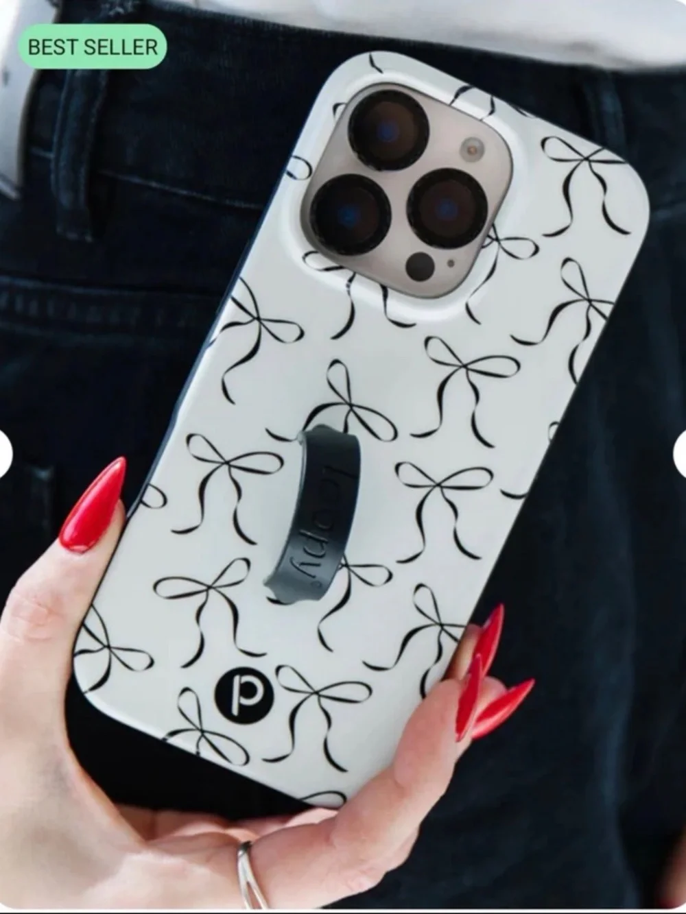 Loopy Black Bows iPhone 16 Pro Max Case + New Purple Boo Crew Halloween Loop